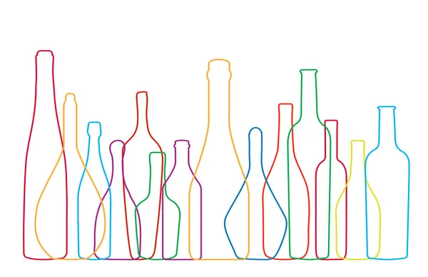 Illustrazione alcol bottiglia — Vettoriale Stock