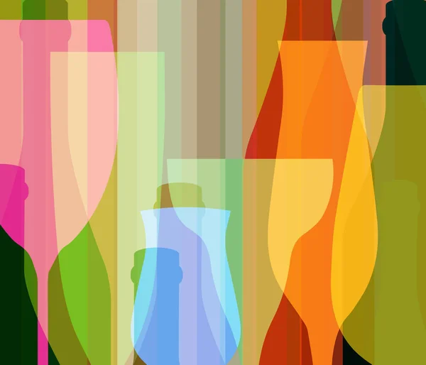 Lunettes au vecteur alcool — Image vectorielle