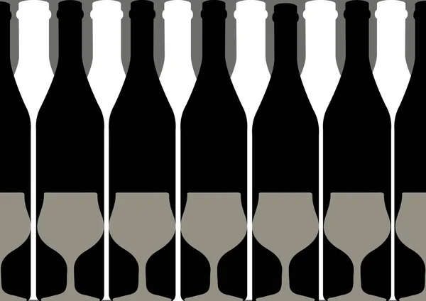 Tarjeta de bebida ilustración negro — Vector de stock