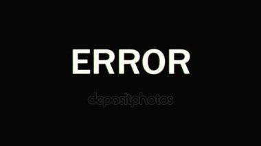 Bilgisayar veri Error.Abstract Vhs Noise.Error ekran yanıp sönüyor. 4k video. Dijital sinyal hata. Alfa kanalı.