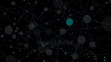 Bilgisayar ağı. Bitcoin cryptocurrency. BTC sanal Currency.Background medya için. Alfa channel.4k animasyon.