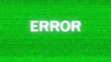 Bilgisayar veri Error.Wall yeşil ikili Code.Abstract Vhs Noise.Error ekran yanıp sönüyor. Dijital sinyal hata. Arka plan görseller için veya hareket olarak. Alfa mat. 4k