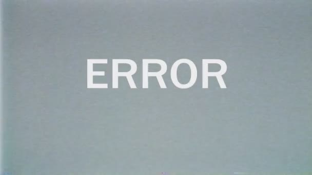 Komputer Error Wall Danych Greencode Abstract Vhs Noise Error Ekran — Wideo stockowe