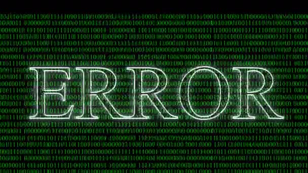 Computer Data Error Wall Green Binary Code Abstract Vhs Noise — Stock ...