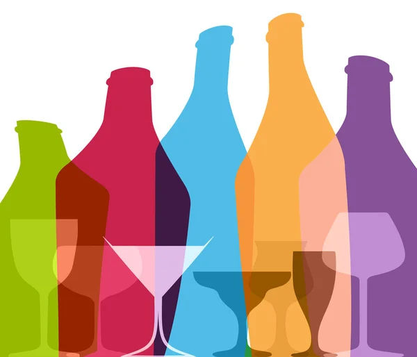 Bicchieri di colore ad alcool — Foto Stock