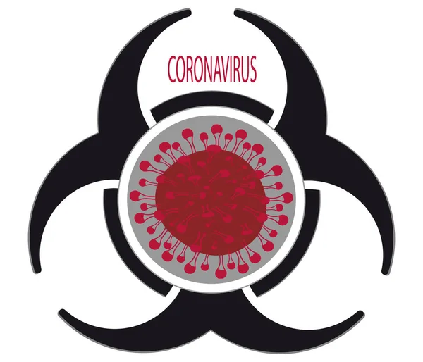 病毒细胞群 冠状病毒细胞回流 Sars Koronavirus 危险的大头牛近景 — 图库照片