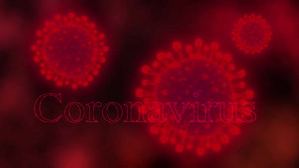 Vírus coronavírus doença viral coronavírus animado . — Vídeo de Stock