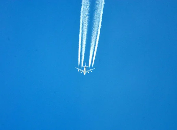 Részletek Kilátás Modern Repülőgép Felhők — Stock Fotó