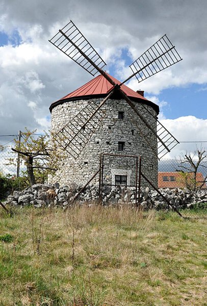 old windmill, village Ostrov u Macochy, Czech republic, Europe