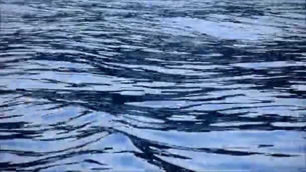 Vola sopra l'acqua di mare schiumosa, astrazione — Video Stock