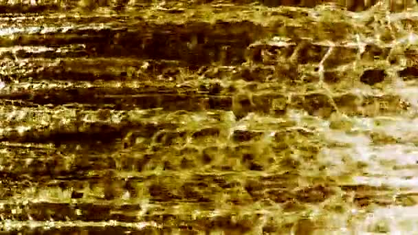 Gold waterfall, graphic effect — Stock Video