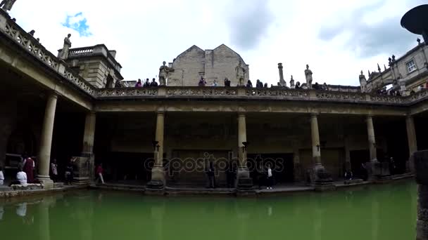 I bagni romani nella città di Bath, Somerset, Inghilterra, Regno Unito, maggio 2017 — Video Stock