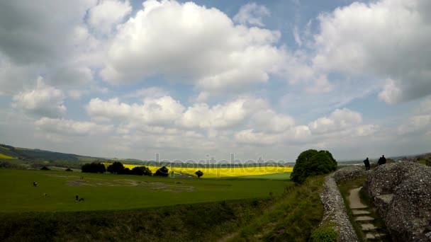 Salisbury gamla katedralen ruiner, England — Stockvideo