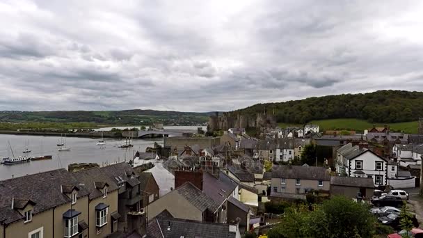 Conwy view, País de Gales, Reino Unido — Vídeo de Stock