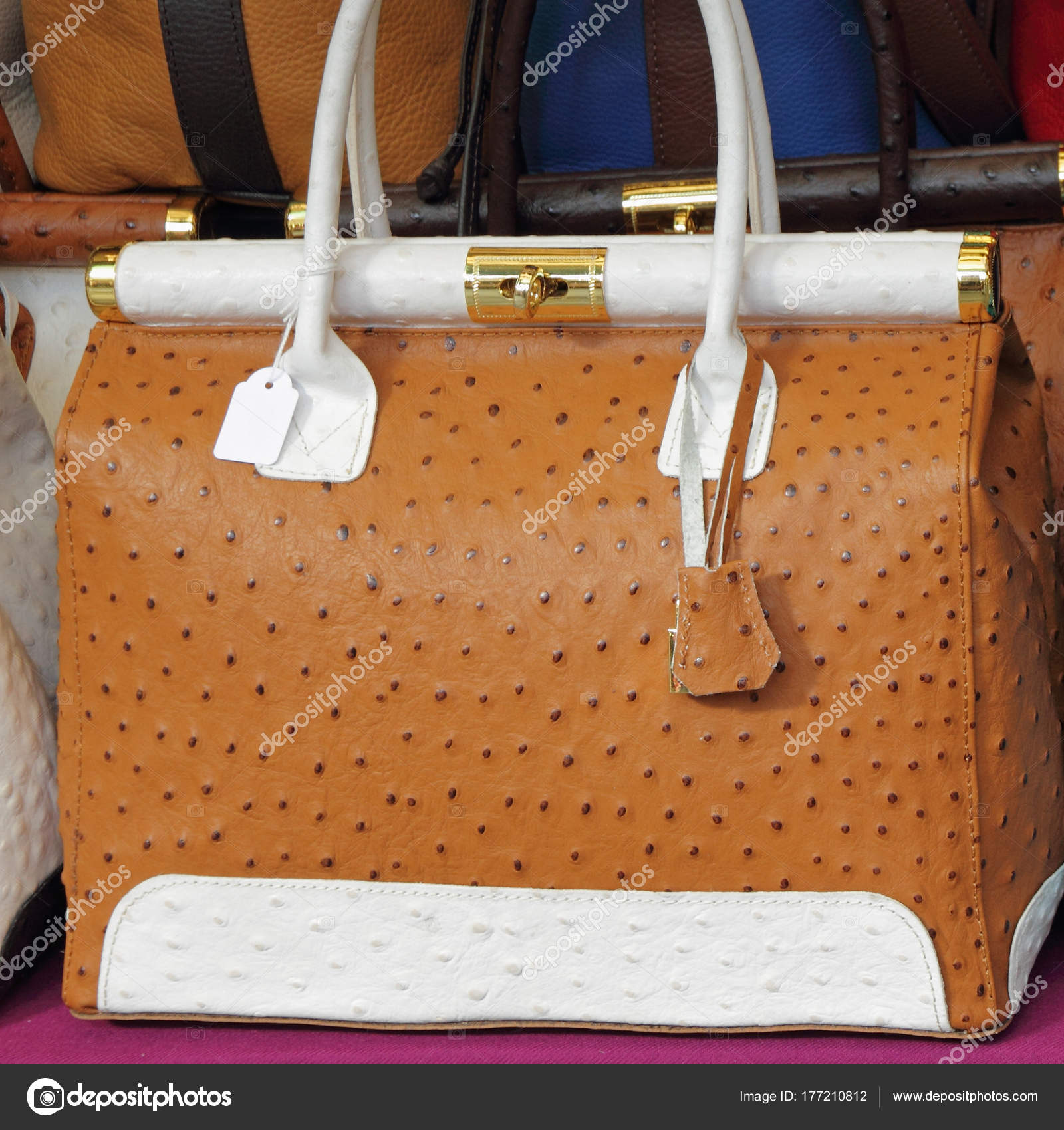 22 Tote Women's Vegan Ostrich Leather Crossbody Bag Purse Handbag Red | eBay