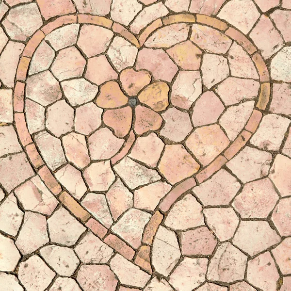 Romantic decorative stone mosaic — Stock Photo, Image