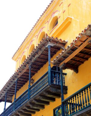 Cartagena de Indias 'da evler ve cepheler