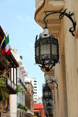 Cartagena de Indias 'da evler ve cepheler