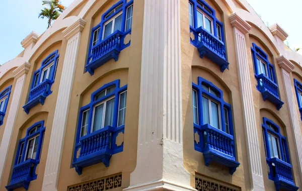 Casas Fachadas Cartagena Indias — Foto de Stock