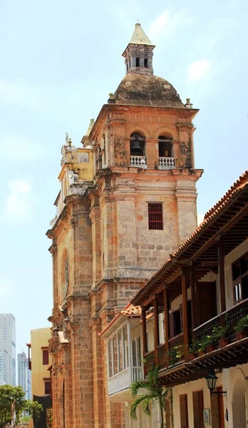 Case Facciate Cartagena Indias — Foto Stock