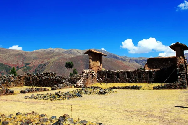 Tempel Von Viracocha Den Andes Von Peru lizenzfreie Stockfotos