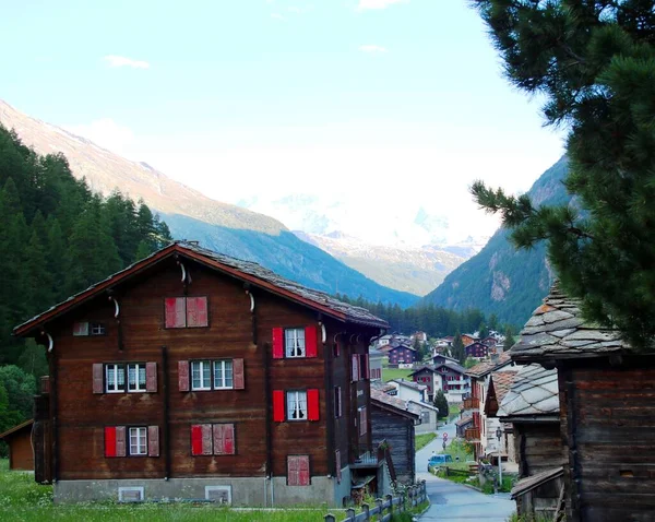 Alpine Architecture Switzerland — Stock Photo, Image