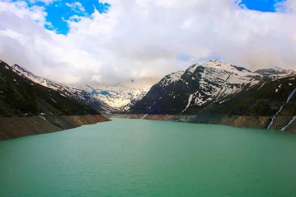 Horské Jezero Švýcarských Horách — Stock fotografie