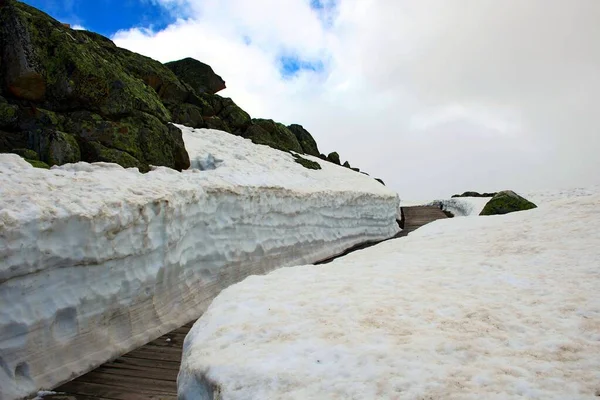 Sníh Vysokých Horách Bettmerhornu — Stock fotografie