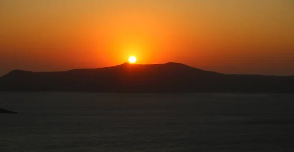 サントリーニ島の夕日 — ストック写真