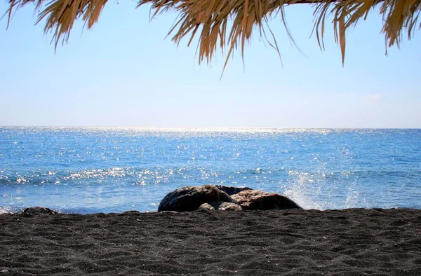 Vacaciones Playa Santorini — Foto de Stock