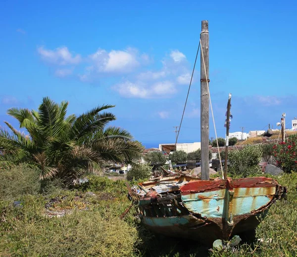 Old Unusable Fishing Boat Stock Photo