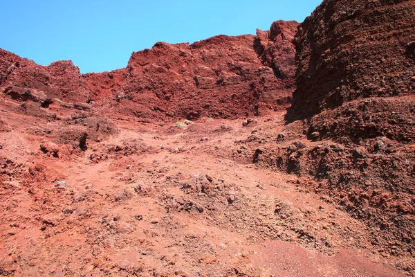 Roter Strand Von Santorin — Stockfoto