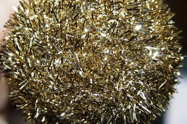 Gold Glitzernde Weihnachtsdekoration — Stockfoto