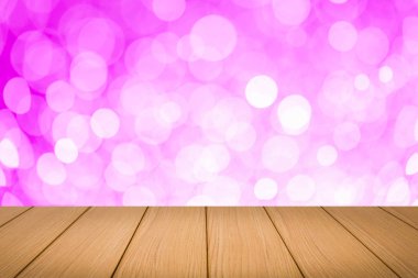 bokeh arka plan önünde ahşap masa görüntü