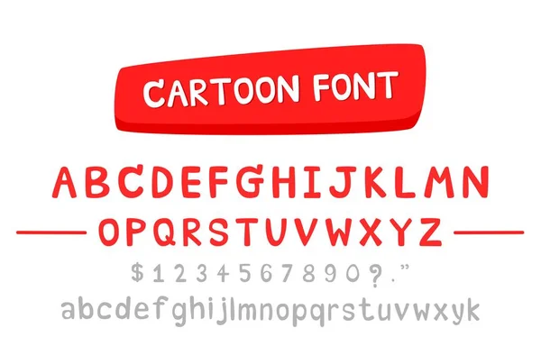 Vector Lettertype Voor Tekenfilm Schattig Vector Engelse Alfabet Kleine Letters — Stockvector