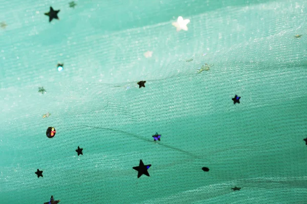 Tecido Textura Moda Com Estrelas Brilho — Fotografia de Stock