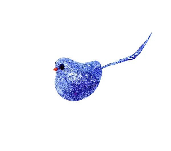 Beautiful Shiny Blue Bird Isolated Object Minimum Art — Stock Photo, Image