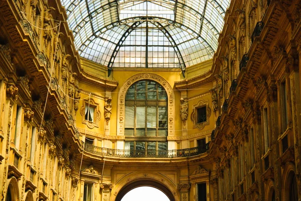 Vittorio Emmanuele Gallery Magnificent Interior Milan Italy — Stock Photo, Image