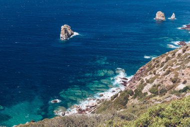 Masua ve Pan di Zucchero Deniz Manzaralı manzara 