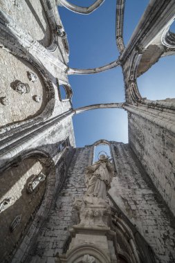 Mount Carmel Lizbon, Portekiz Our Lady Manastırı. Ortaçağ manastır depremde mahvoldu.