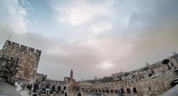 Dziedziniec wieży Dawida w Jerozolimie, Izrael — Zdjęcie stockowe