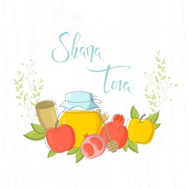 Shana tova. Rosh Hashanah. Yahudi yeni yılı kutlama. 