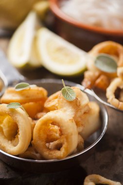 Gevrek kalamar halkaları 