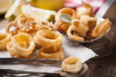 Gevrek kalamar halkaları 