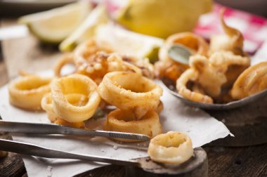 Gevrek kalamar halkaları 