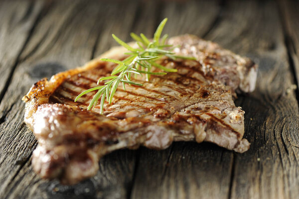 Beef Steak on wooden table