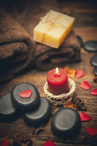 Valentinstag. Wellness-Dekoration — Stockfoto