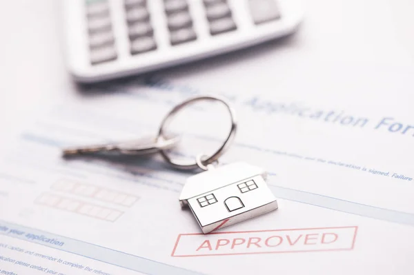 Solicitud de acuerdo de préstamo hipotecario aprobado — Foto de Stock