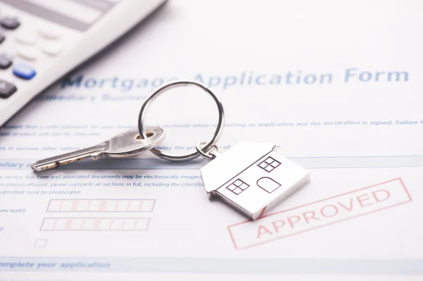 Zatwierdzonym wniosku umowa pożyczki hipoteki — Zdjęcie stockowe