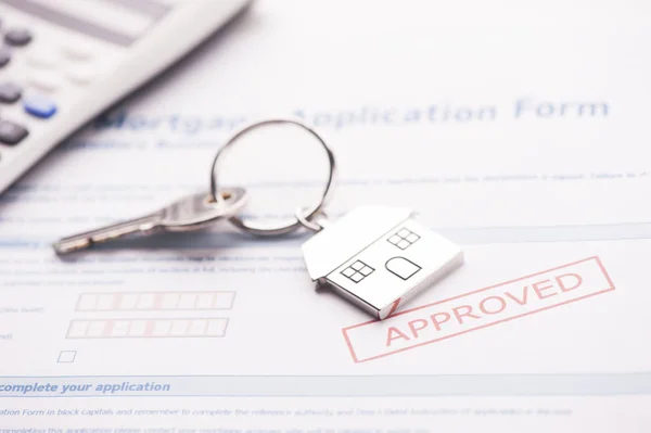 Solicitud de acuerdo de préstamo hipotecario aprobado — Foto de Stock